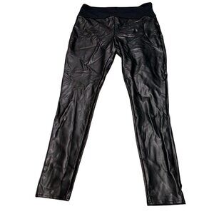 ASSETS by SPANX Black Faux Leather Leggings Size 1X